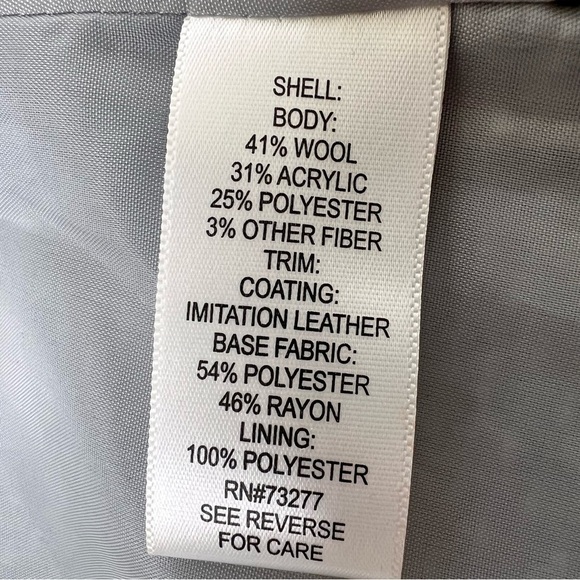 DANA BUCHMAN Classic Silver Grey Tweed Blazer Zip Up Jacket Women's Size S - Picture 16 of 16